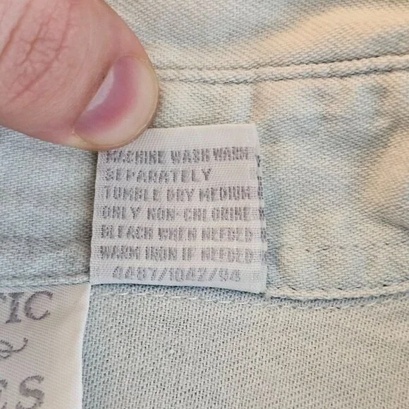 READ Vintage Mystic Blues Button Up Shirt Womens 20W Plus Long Sleeve Denim 90s - Picture 5 of 9